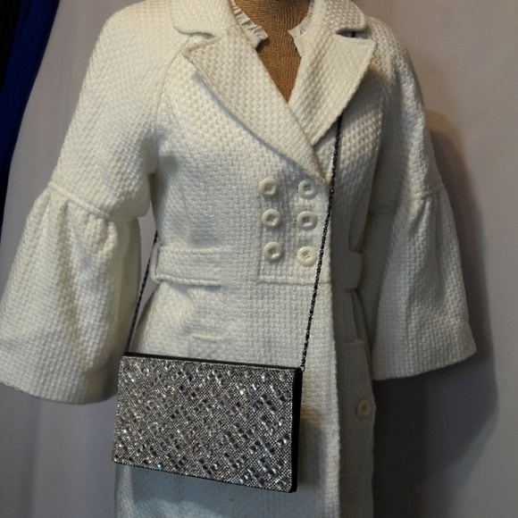 Bling clutch flat crossbody w removable chain - Picture 3 of 7